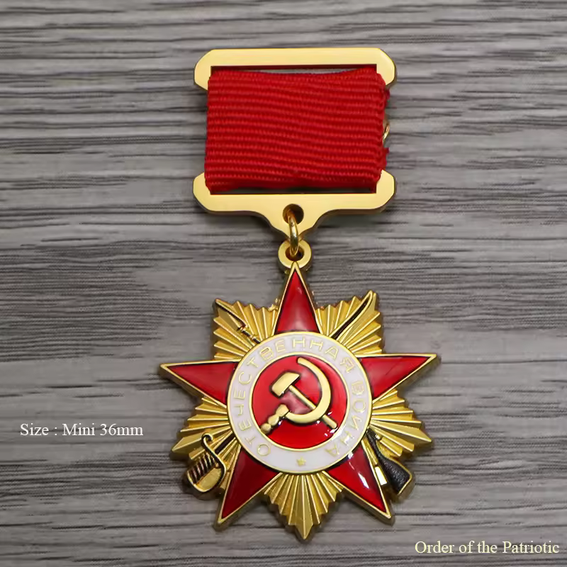 Unión Soviética 1942o orden de la bandera roja de Lenin patriótica medalla de 36mm relieve tridimensional regrabado URSS CCCP insignia artesanal