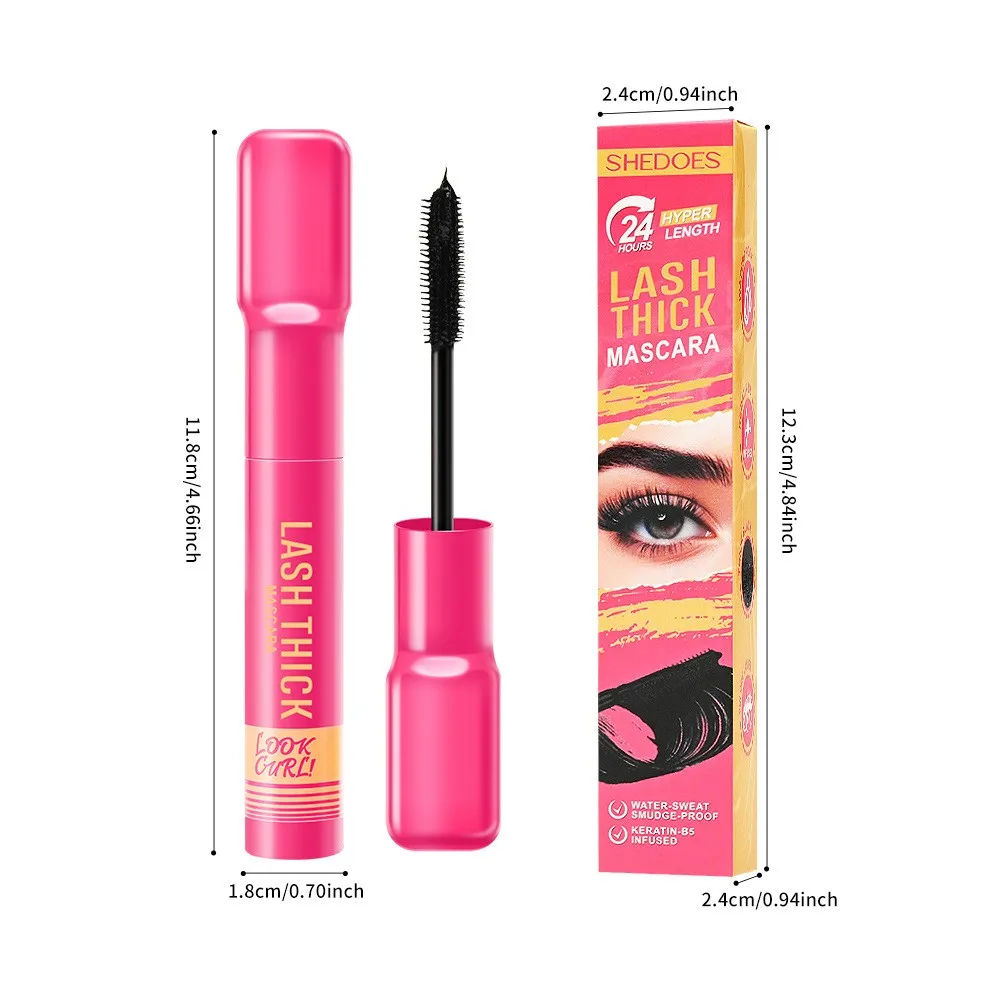 Thick Curly Mascara Waterproof Non Smudging Slim Durable And Makeup Free Mascara Black Color Mascara