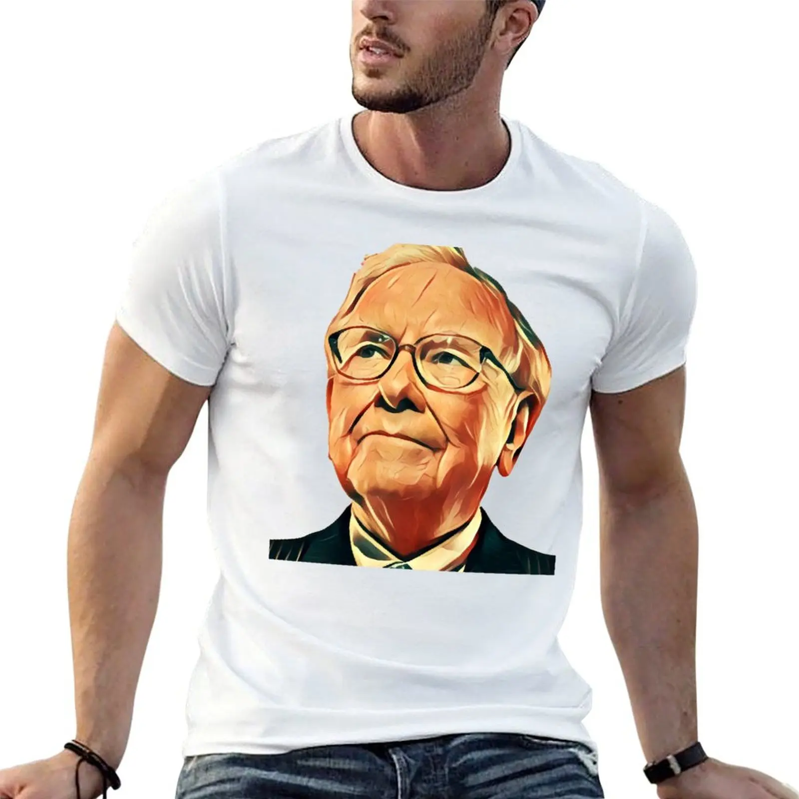 

t shirt tees graphic man men for shirts warren-buffett t cotton 100% T-Shirt
