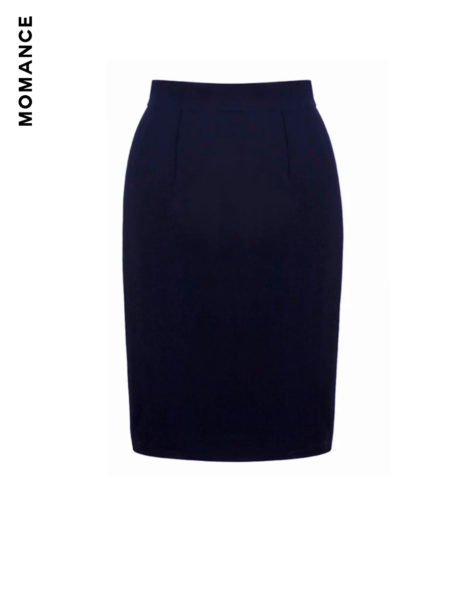 

Юбка-костюм MOMANCE Classic из ацетатной ткани, с высокой талией, для деловых встреч и повседневной носки, всесезонная, удлиненная, женская модная.