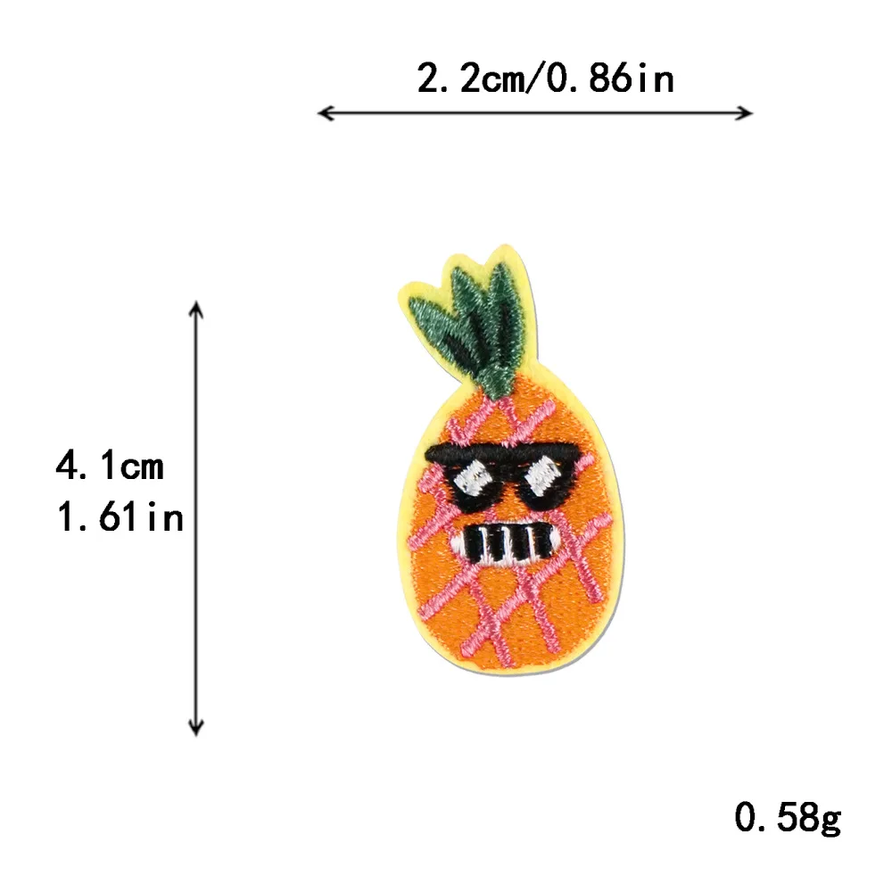 1-częściowe kreskówki śliczne naszywki ananasowe DIY żelazko na plakietce do szycia owoców aplikacje hurtownia odzieży Logo
