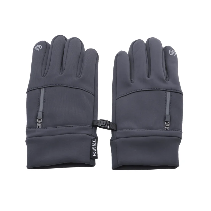 1 Pairs Winter Gloves Mens Touchscreen Non-Slip Unisex Waterproof Windproof Warm Cycling Cold Gloves Fashion Zipper Sports Glove