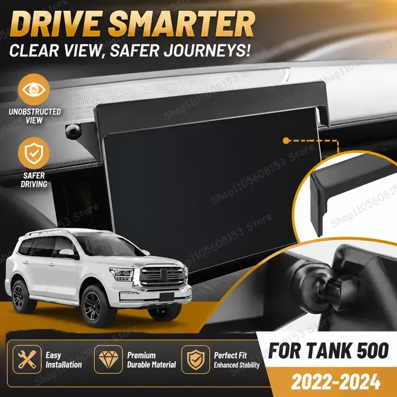 For GWM Tank 500 For Great Wall 2022 2023 2024 Car Phone Holder Adjustable Clip Mount Stable Dashboard Screen Mount No Shake