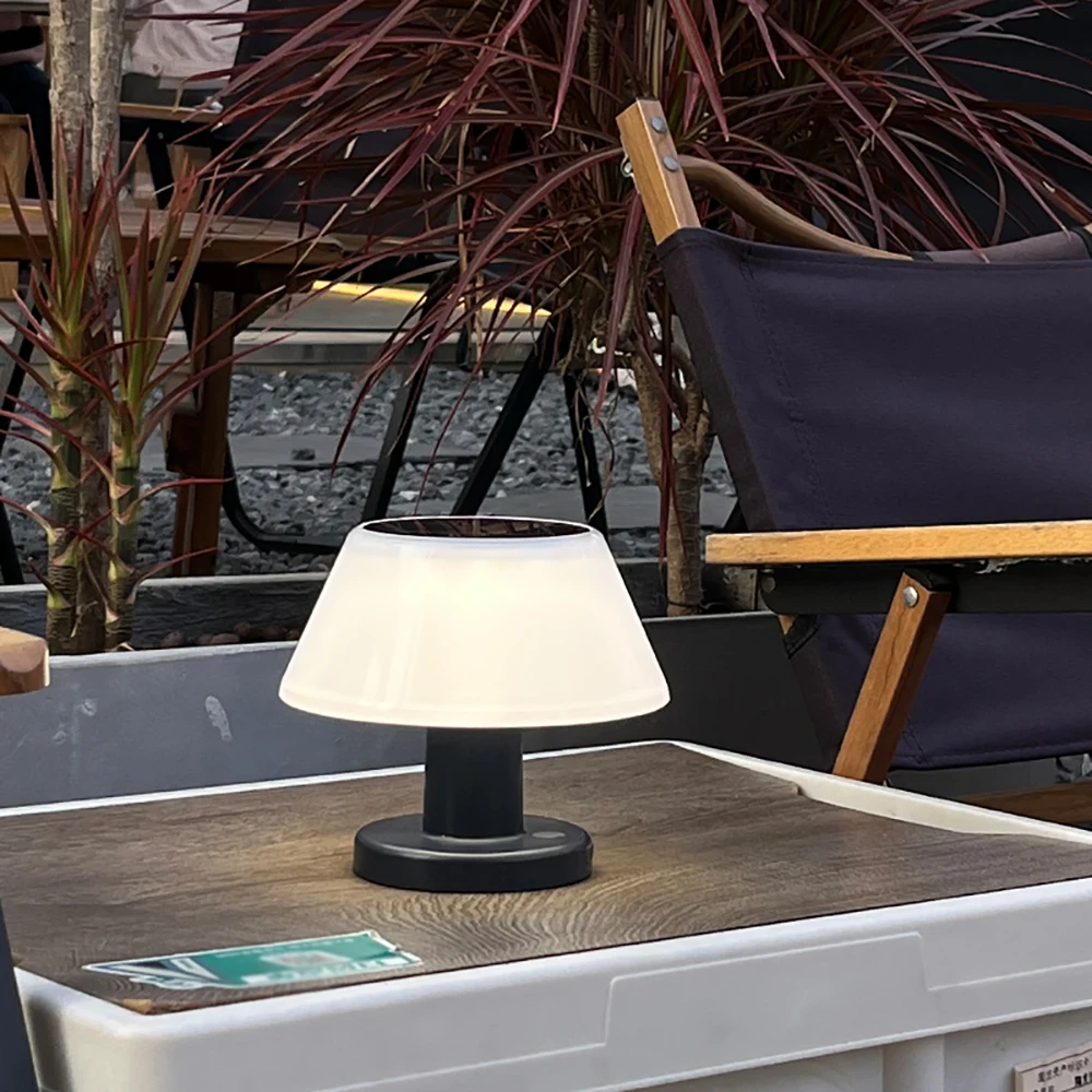 F5 Outdoor Solar Table Desk Lamp Light Portable Mushroom Light LED Bedside Lamp Camping Light Patio Garden Restaurant Bar Lights