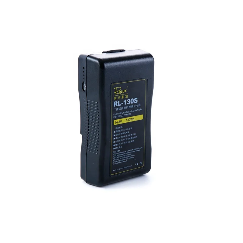 RL-130S 130Wh 14.8V 8.8Ah Li-ion V-mount V-Lock Rechargeable Spare Battery for DSLR Video Camera