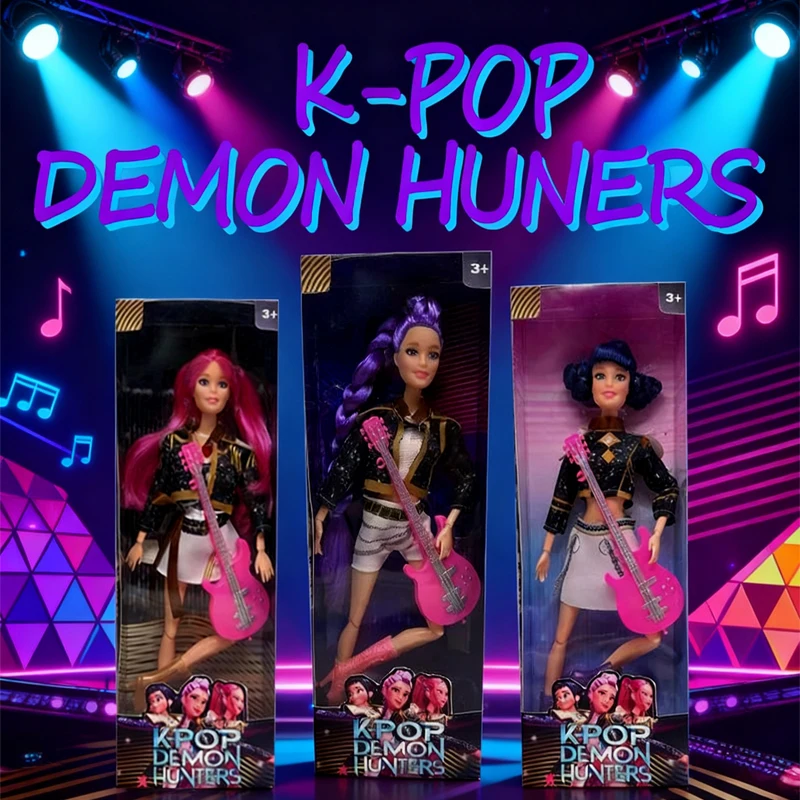 Kpop Demon Hunters 30cm Doll Toy# Rumi Mila Zoe Action Doll Toy&  Plastic DIY Children's Girl Toy Birthday Gift&&&&