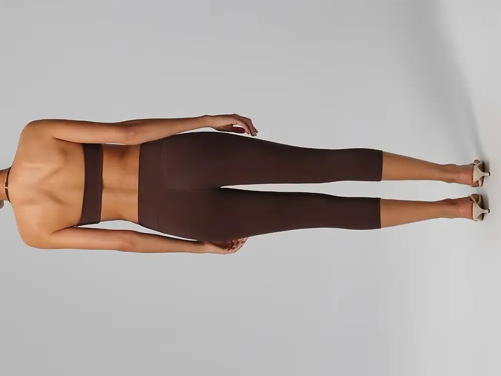 Women 2 Piece Yoga Set Halter Crop High Waist Capri Leggings Naked Feel Quick Dry Fitness Gym Workout Sports Outfit Yoga Clothes