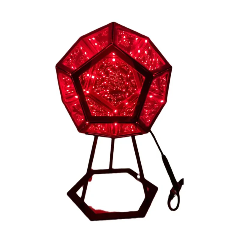 Lámpara de cielo estrellado creativa y fresca, lámpara de noche pequeña Dodecahedral, lámpara de arte de Color para el hogar, lámpara de ambiente de luz de cubo