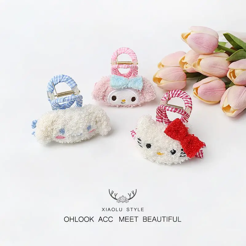 

Аксессуары для волос Hello Kitty, нежная универсальная модная красивая индивидуальная заколка для волос, мультяшная заколка для волос, чувство дизайна, ювелирные изделия