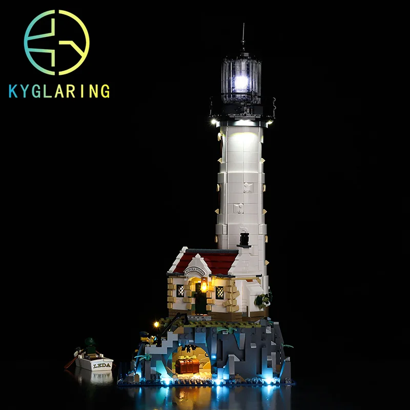 Kyglaring DIY LED Light Kit For 21335 Motorised Lighthouse Classic Version(Not Include Building Blocks)