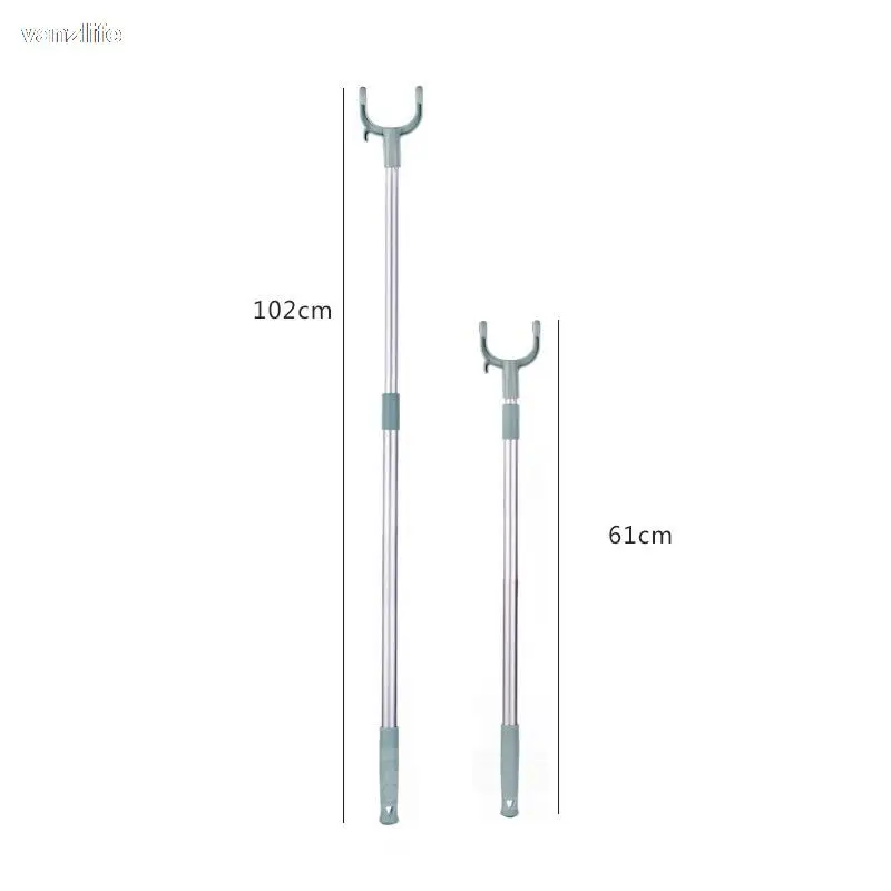 Vanzlife balcony fork pole the hangers for clothes pole retractable pole drying pole fork dress stick space saving clothing rack