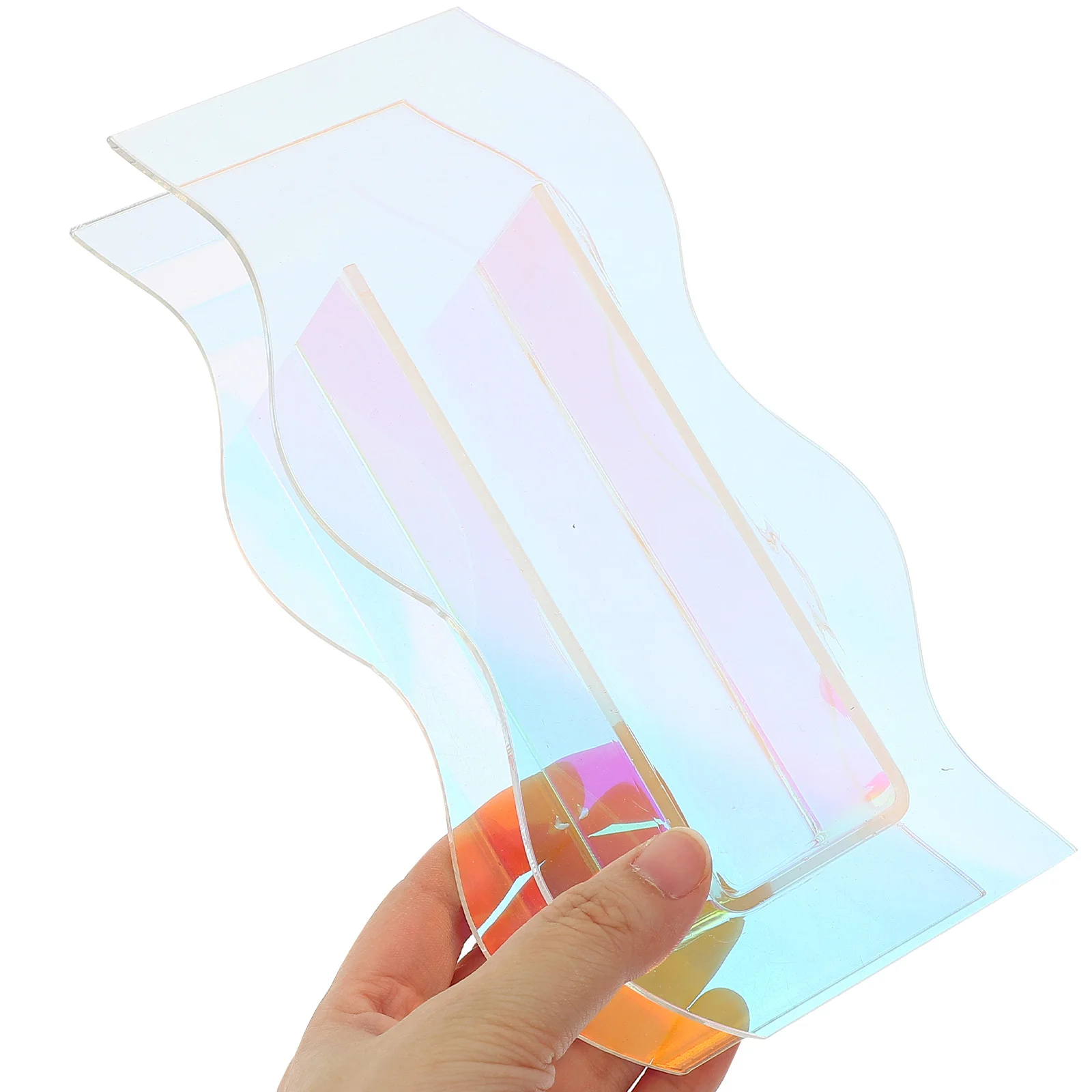 

Clear Acrylic Wave Vase Iridescent Elegant Flower Container for Dried Fresh Flowers Acrylic Iridescent Vase Dried Flower Pot