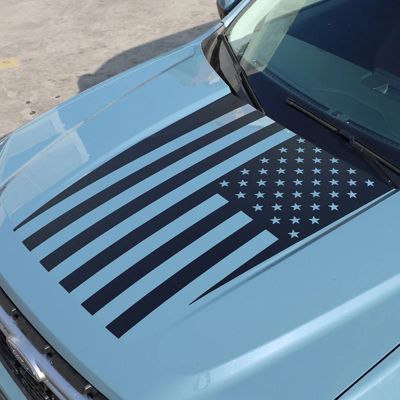 Black PVC Engine Cover Sticker for Ford Maverick 2022-2025 - Image 4