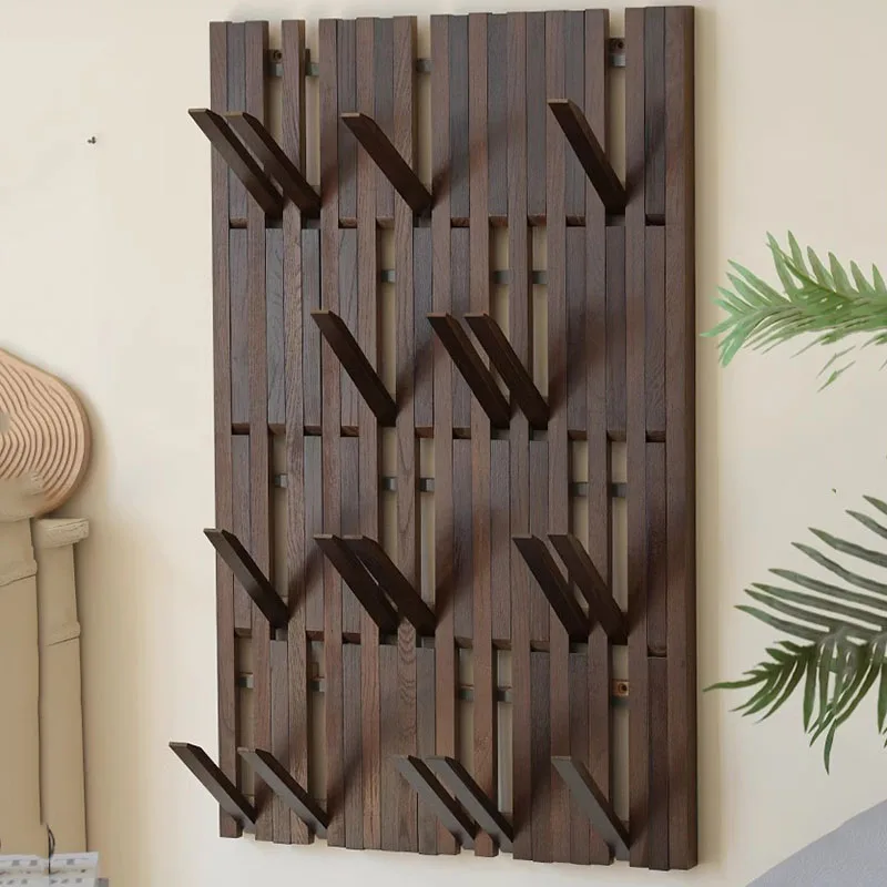 Organizer Wooden Coat Racks Wall Garment Indoor Open Cheap Luxury Display Coat Racks Space Saving Porte Manteau Home Furniture