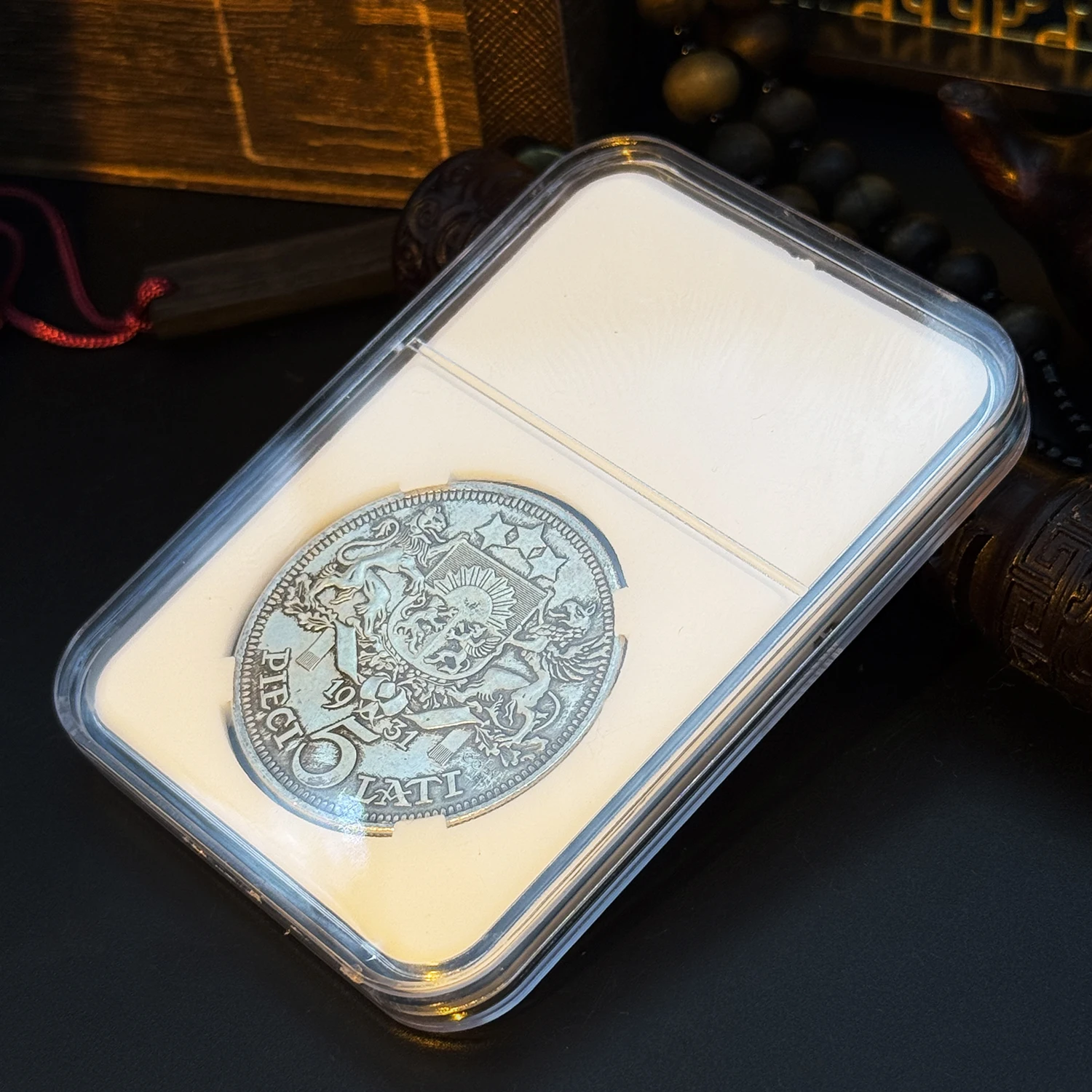 لاتفيا 1931 عملة طبق الأصل محاصر-ديكور على الطراز العتيق هدية مثالية لهواة الجمعين هدية عيد الشكر وعيد الميلاد