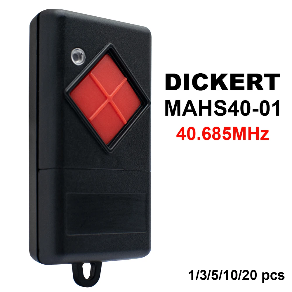 1/3/5/10/20pcs DICKERT 40.685MHz Garage Door Remote Cotrol Gate 10 dip Switch 40mhz 1 Channel DICKERT Handheld Transmitter