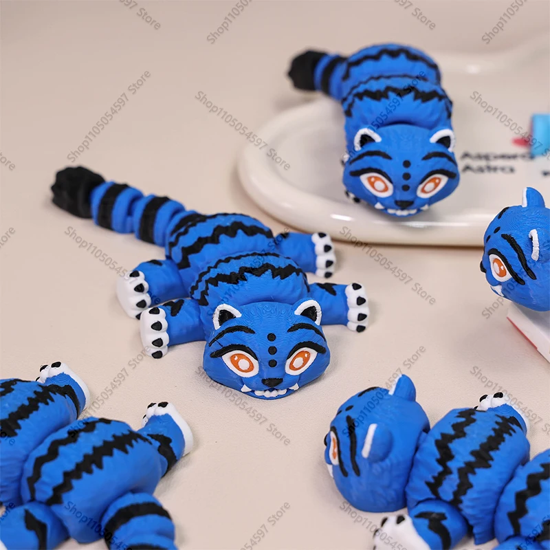 

3D Printed Kpop Demon Hunters Girls Anime Movie Derpy Joint is Movable Cute Tiger Model Toy Statue for Boy Girl Birthday Gifts