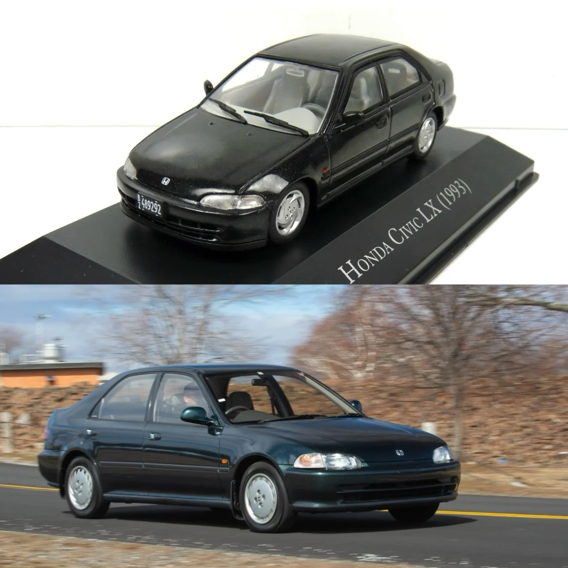 

IXO 1:43 Honda Civic EG9 1993 LX Black alloy car model Collection gift