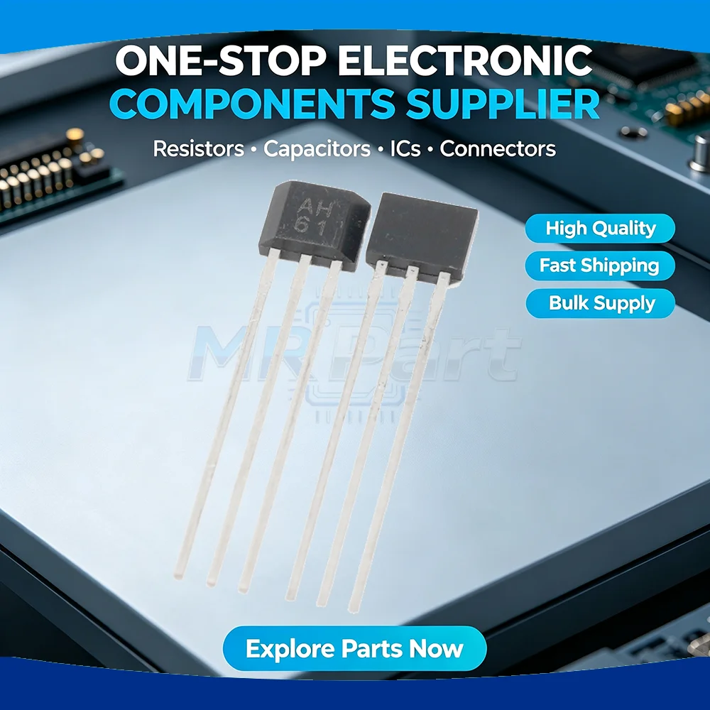 AH61 AH61 magnetic sensor TO92 high-sensitivity bipolar latch Hall switch transistor chip IC 10pcs