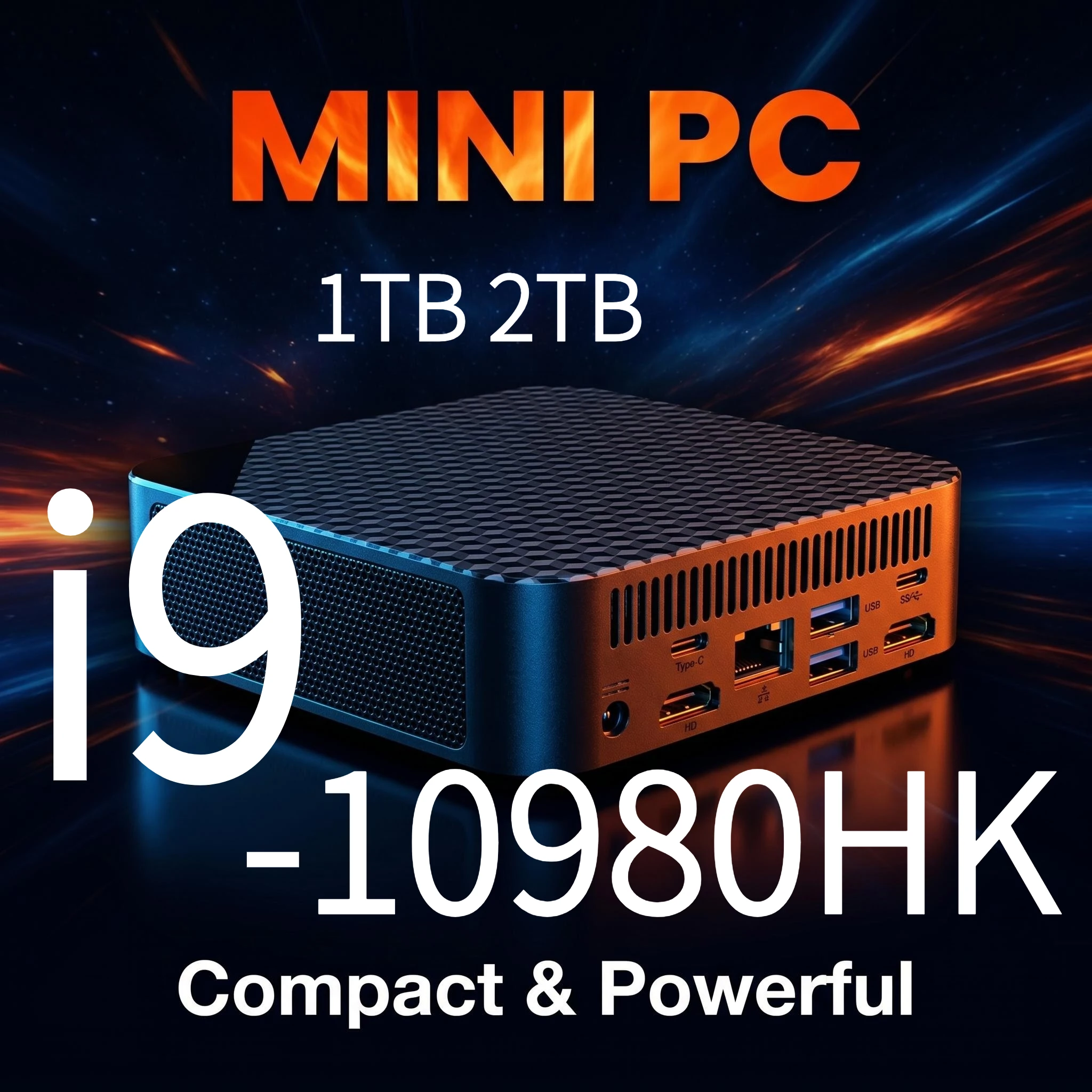 2026 Mini PC Intel Core i9 10980HK Intel 16GB RAM 1TB 2TB SSD 4KHD Pocket Desktop PC Gaming Computer WiFi 6