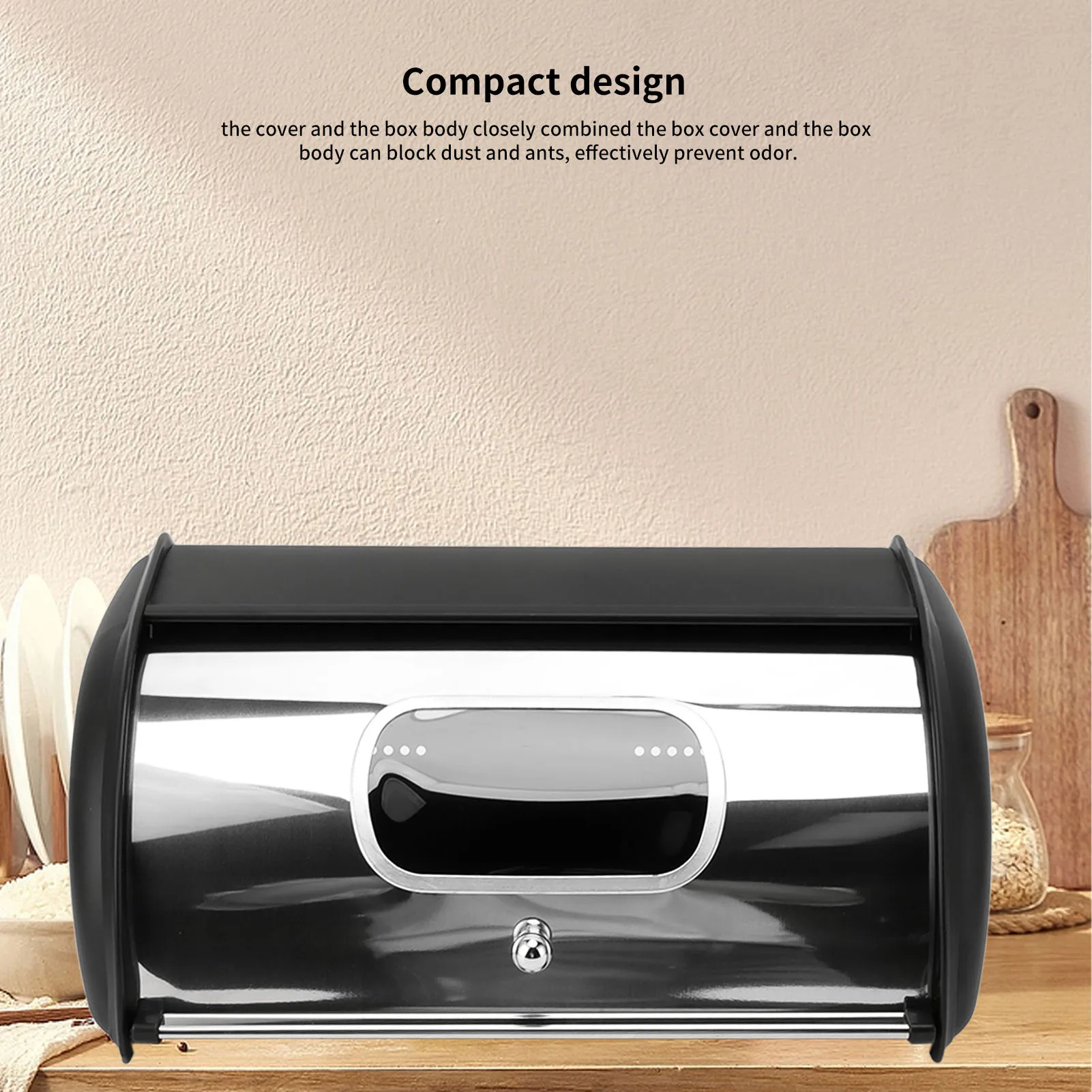 Bread Bin Bread Box Bread Holder Storage Container With Small Window for Kitchen Countertop