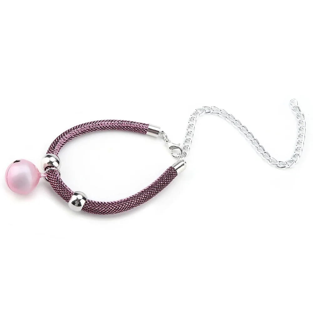 Cute Japanese Style Cat Collar With Bell Adjustable 20-38cm Length w/ Extension Chain Pet Nylon Pets Collar Photoshot