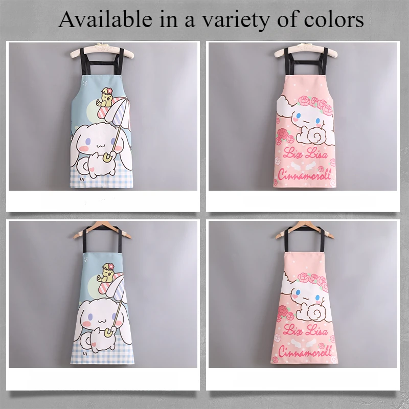 

Kawaii Sanrio Apron Hello Kitty Cinnamoroll Fashionable Kitchen Cute Waterproof Ladies Cartoon Simple Household Cleaning Home