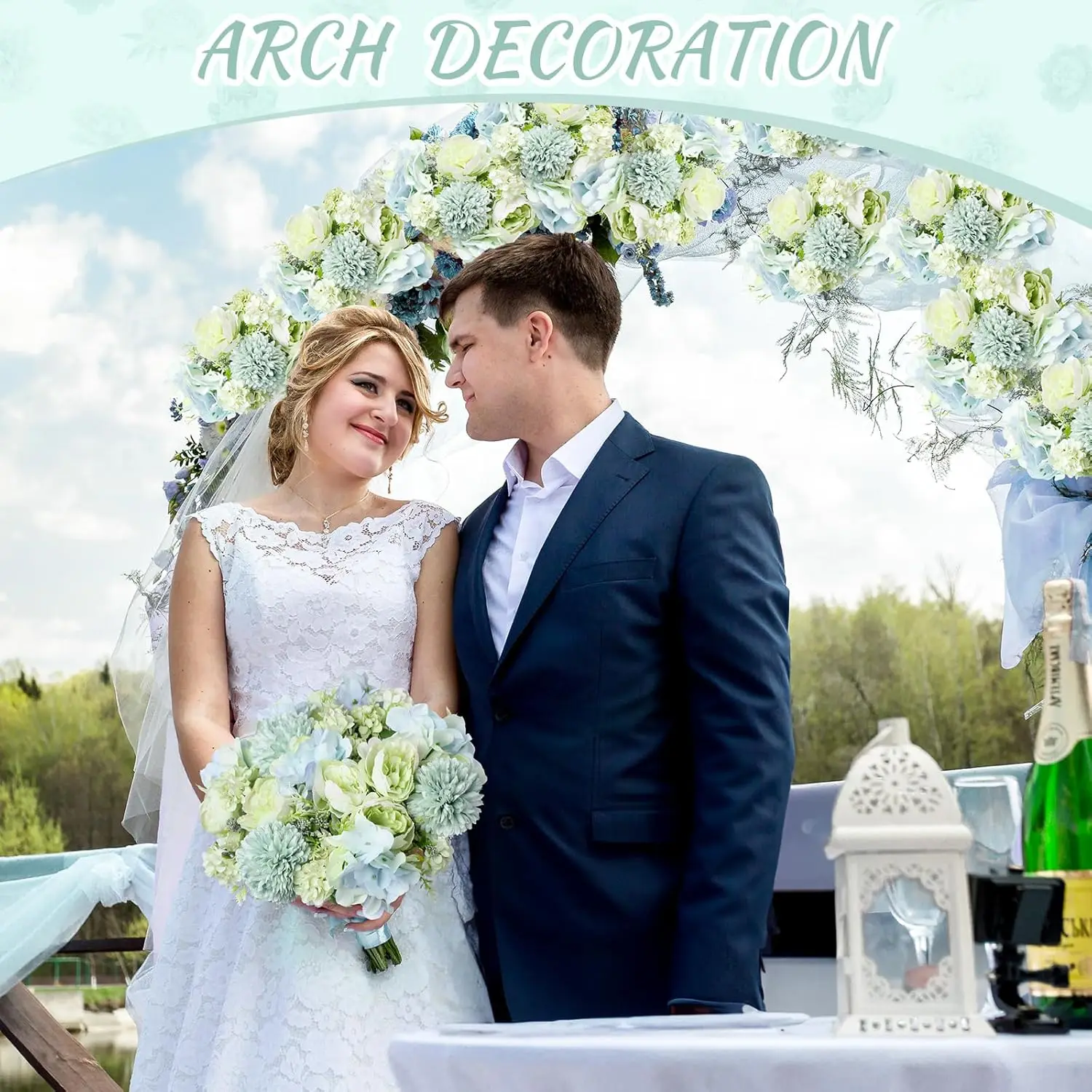 4 Stück Künstliche Blumen Seidenhortensien Festival Heimdekoration Garten Hochzeit Kranz Bouquet Tischzubehör Künstliche Pfingstrosen – Detail 2