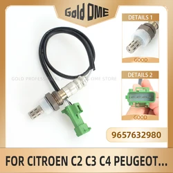 Sensor de oxigênio wideband o2 sensores ar do carro relação combustível sonda lambda para citroen c2 c3 c4 peugeot 206 9657632980 oza608 u2 1618ro