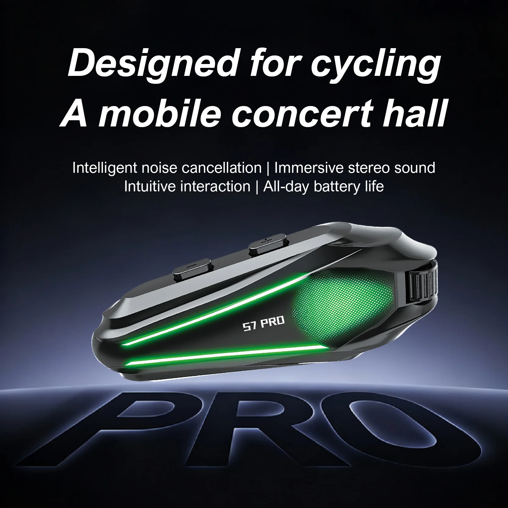 

S7 Pro Шлемная гарнитура IP67 Водонепроницаемые умные наушники с шумоподавлением Bluetooth5.3 Голосовой помощник одним касанием Велосипедные наушники с внутренней связью