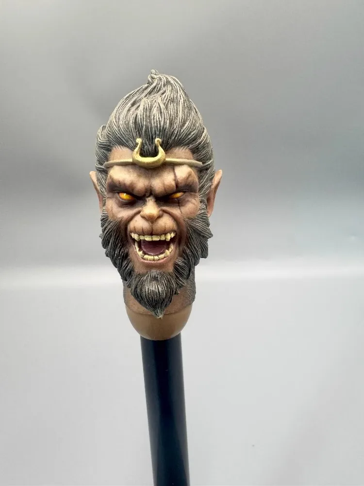 

YYDS 1/6 Soldier Monkey King Sun WuKong Head Carving Model Toy For 12'' Action Figure Body In Stock