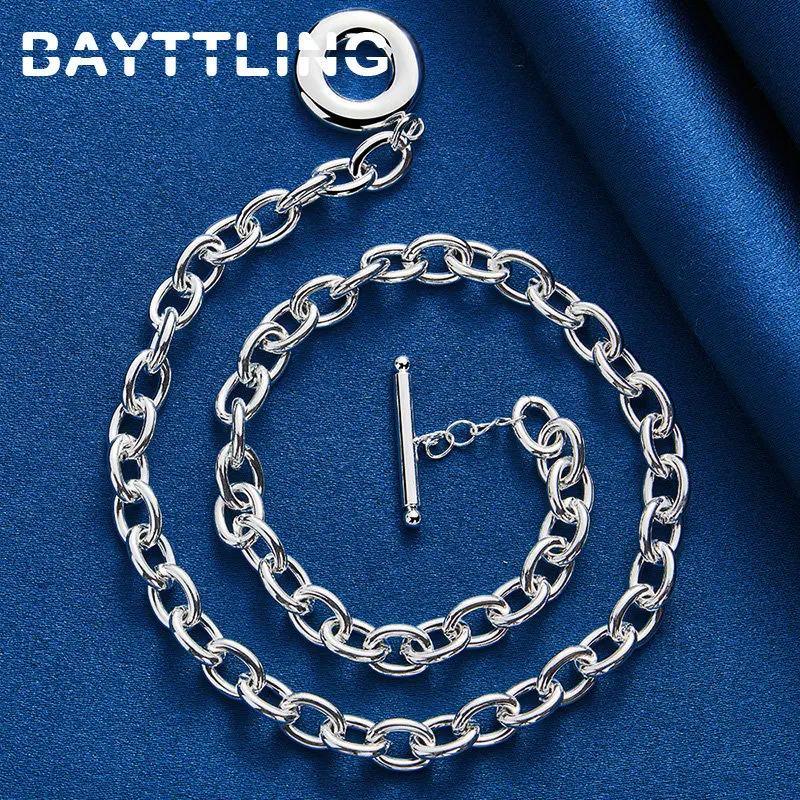 925 Sterling Silver 18 Inches Hip Hop Men Women Necklaces For Fashion Jewelry Wedding Engagement Accessories Punk Gifts