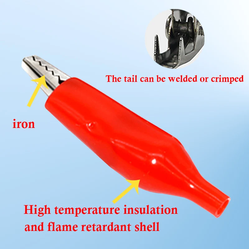 45mm Large Test Clips Small Power Safety Iron Clips Instrument Test Alligator Clips Fixed Clips