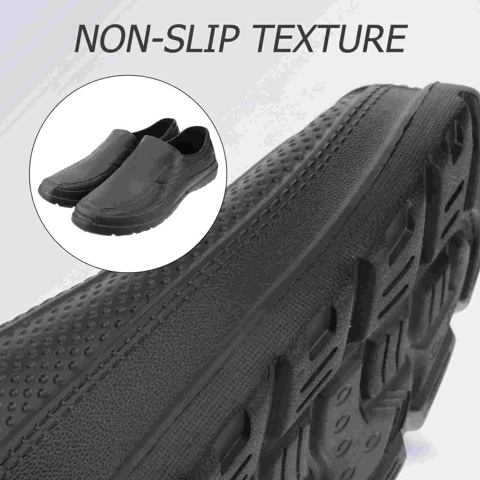 EVA Shoes Non-slip Wear Resistant Chef Shoes Lightweight Comfortable Kitchen Oil-proof Shoes (40 Code, Black)