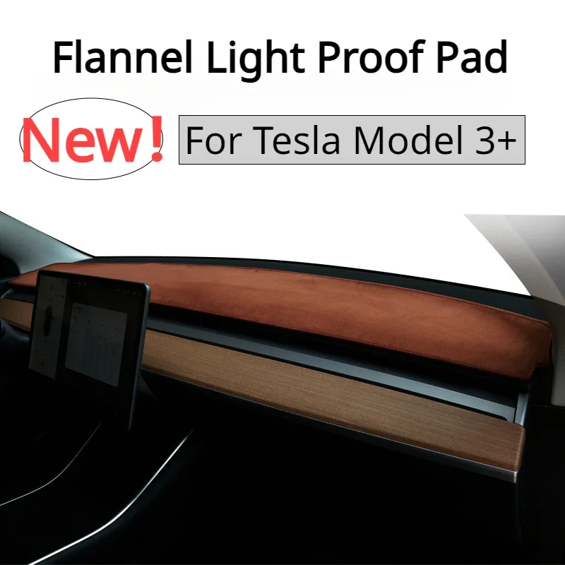 

Light Proof Pad for Tesla New Model 3+ Flannel Dashboard Mat Cover Sunscreen Mat Protective Pad New Model3 Car Accessories 2024