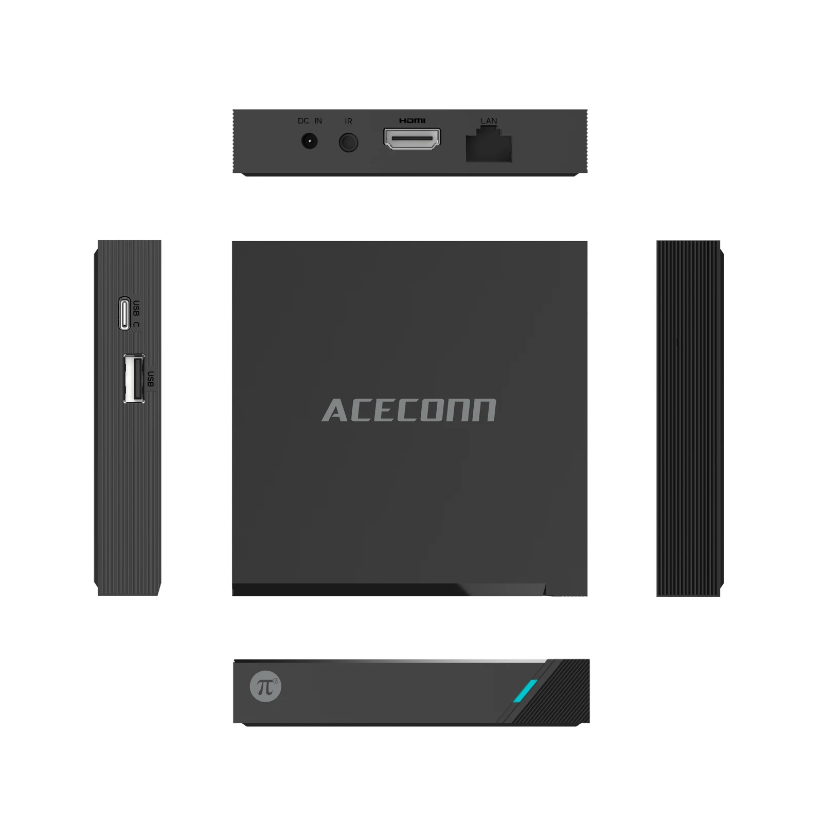 ACECONN Pi2 Linux 4K HD Super box IPTV TV Box - Full Format Decoding & Learning Remote Control STB Player