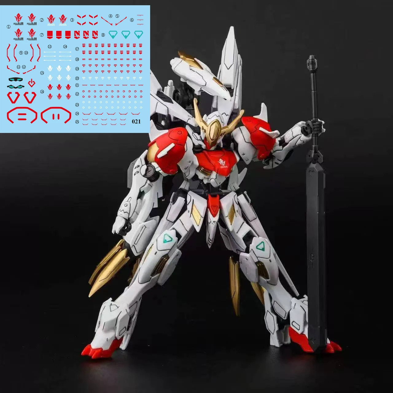 

New Gk Surprising Barbatos Anime Figure White Wolf Assembly Model Toy Chinese Domestic Production Hg Painted Parts Included Gift
