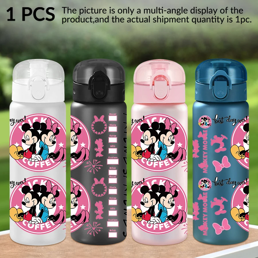 

1Pc Disney, Mickey Mouse, Minnie pattern 26oz plastic water bottle, outdoor sports water cup birthday/back to school gift