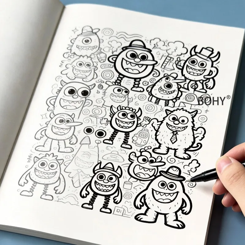 1 Adult Decompression Coloring Book, with 24 Pages of Theme Drafts Such As Dense Mechanical Robots, Space and Space Planets Etc.
