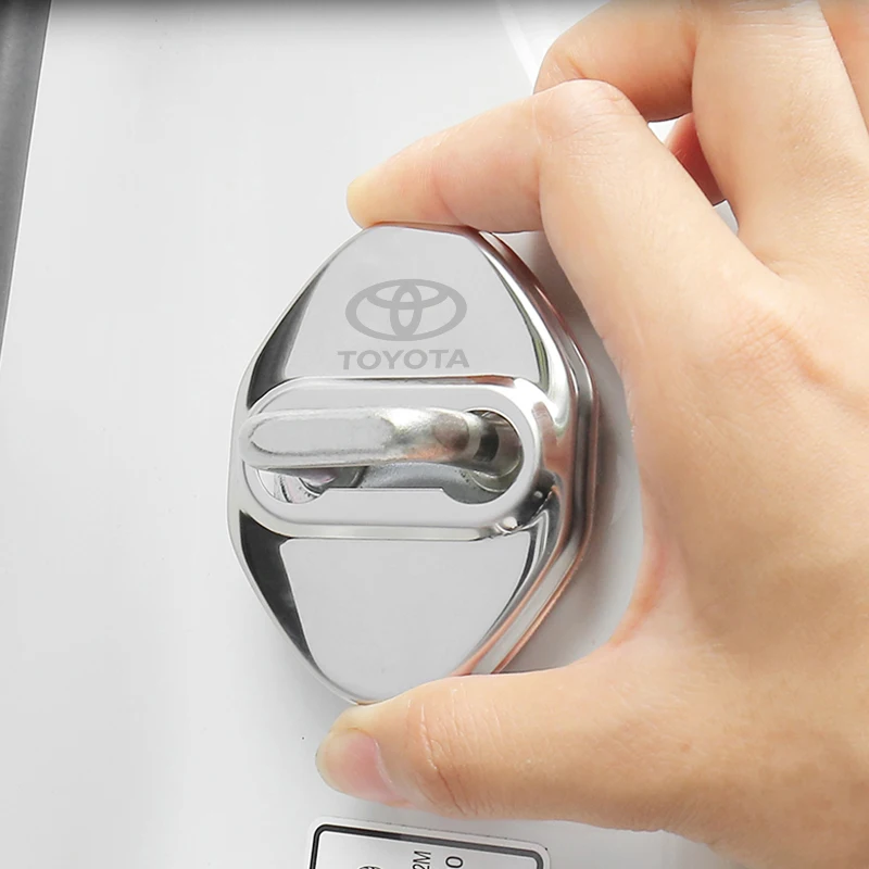 Car exterior annual inspection sticker Car door lock protective cover for Toyota Corolla Camry RAV4 Yaris C-HR Auris TRD