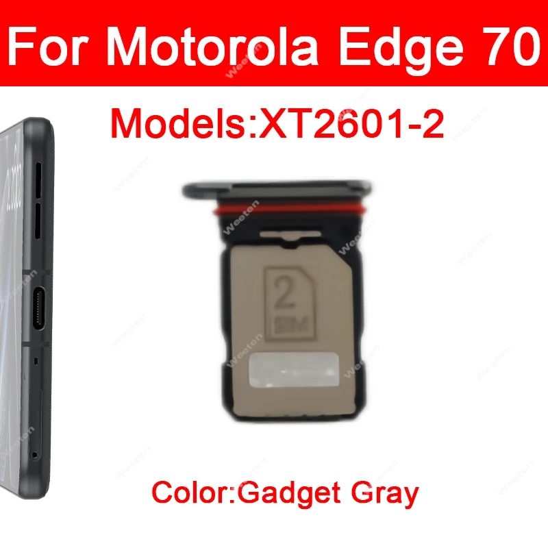 SIM Card Slot Tray Holder Adapter For Motorola Edge 70 XT2601-2 SIM Card Card Socket Reader Holder Slot Replacement Parts
