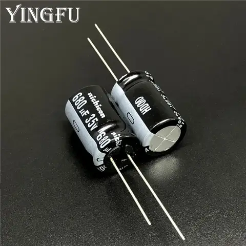 10Pcs/50Pcs 680uF 35V NICHICON HD Series 12.5x20mm Super Low Impedance 35V680uF Aluminum Electrolytic Capacitor 35v680 uF