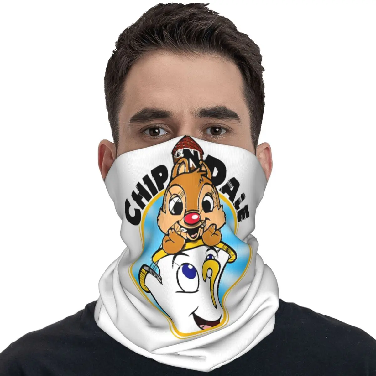 Chip N Dale Adventure Rescue Ranger Cartoon 96 Bandana Cycling Mask Hunting Fishing UV Balaclava Printed Neck Warmer Face Mask