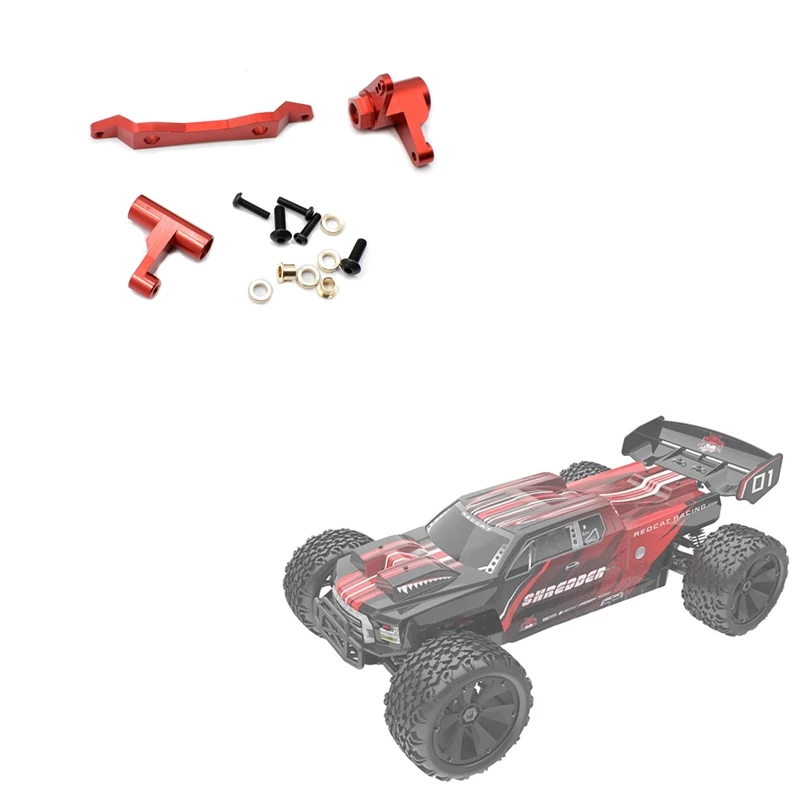 Metalen stuurcomponenten stuurinrichting voor 1/6 Redcat Racing Shredder RC Truck Upgrades Onderdelen