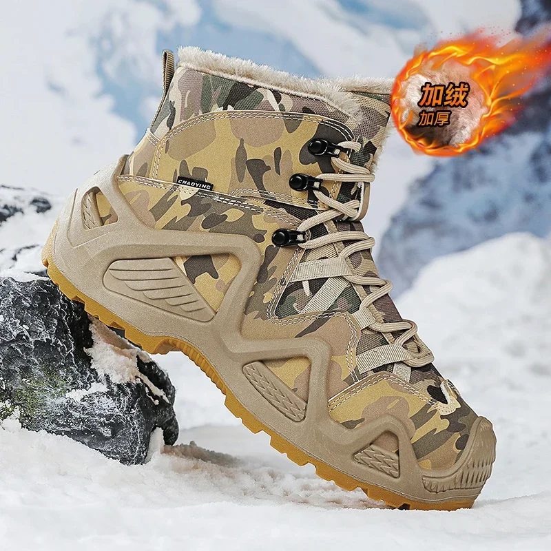 

Hot Sale Men's Personalized Casual Shoes Winter Man Fashion Hiking Boots for Men Waterproof Wear-resistant Boots Male Hike Shoes