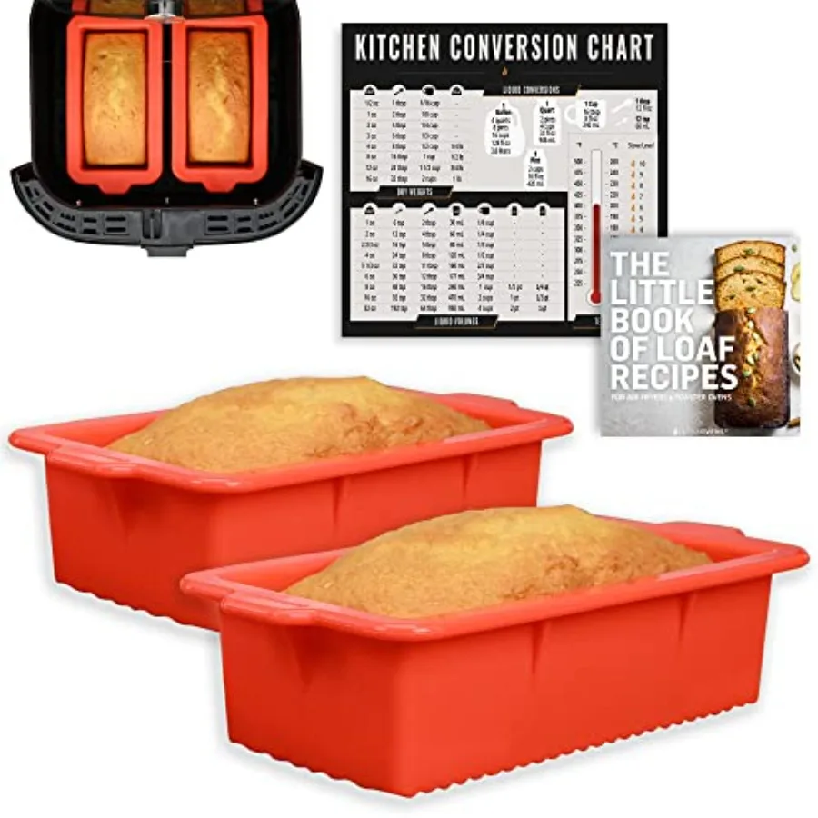 

Air Fryer Silicone Loaf Pan, Food-Grade Non-Stick & BPA-Free, Compatible with Multiple Air Fryers, Ideal for Home Baking