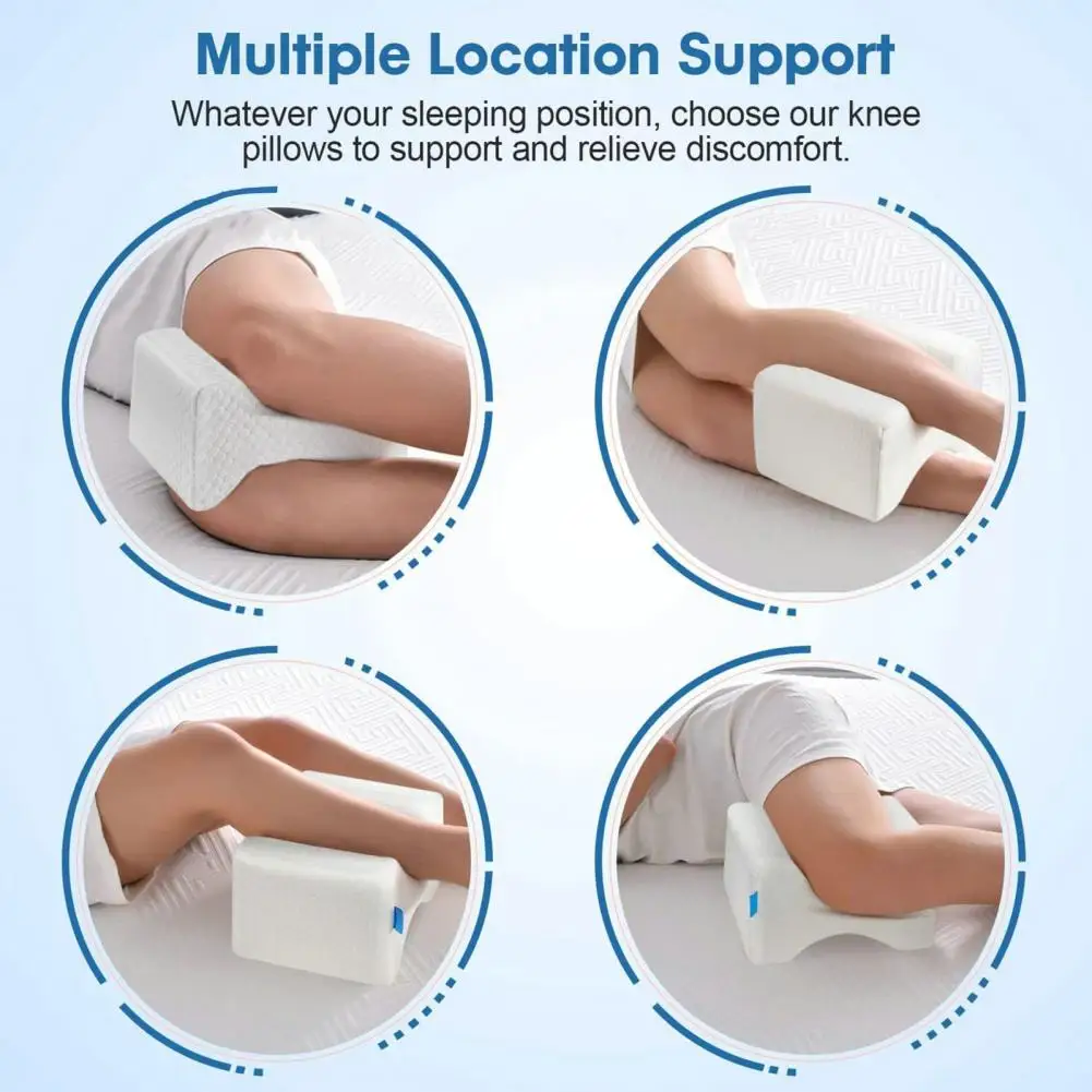 Leg Pillow Knee Pillow Memory Foam Knee Pillow for Side Sleepers Comfortable Leg Cushion with Pressure-relief for Sleeping