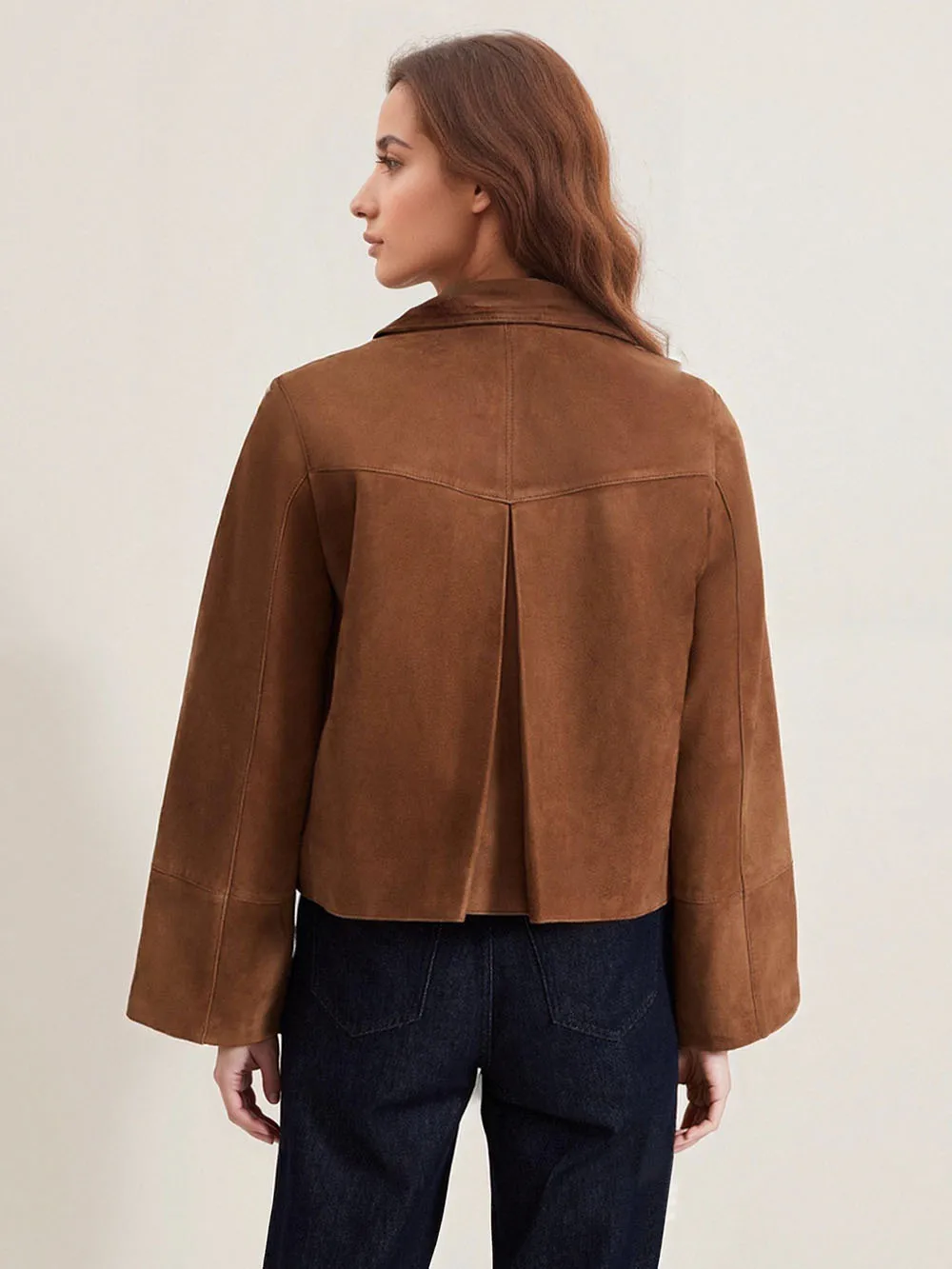 Hot Selling Women's Suede Jacket Lapel Long Sleeve Solid Color Casual Coat New Fashion Style Coats For Spring Autumn Women
