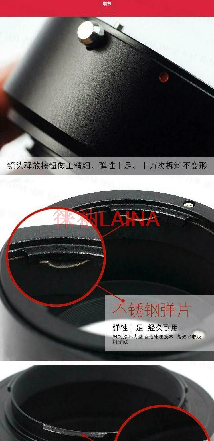 OM-FX-Objektivadapterring für manuelle Olympus-OM-Objektive auf spiegellose Fujifilm X FX-Mount-Kameras – Detail 7