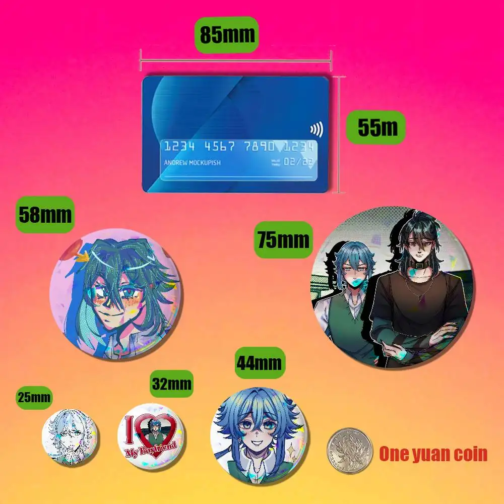 The Kid At The Back Crowe Hyugo Badge Cover Custom Pin Insignia Emblem Round 32mm Button Hats Laser Film